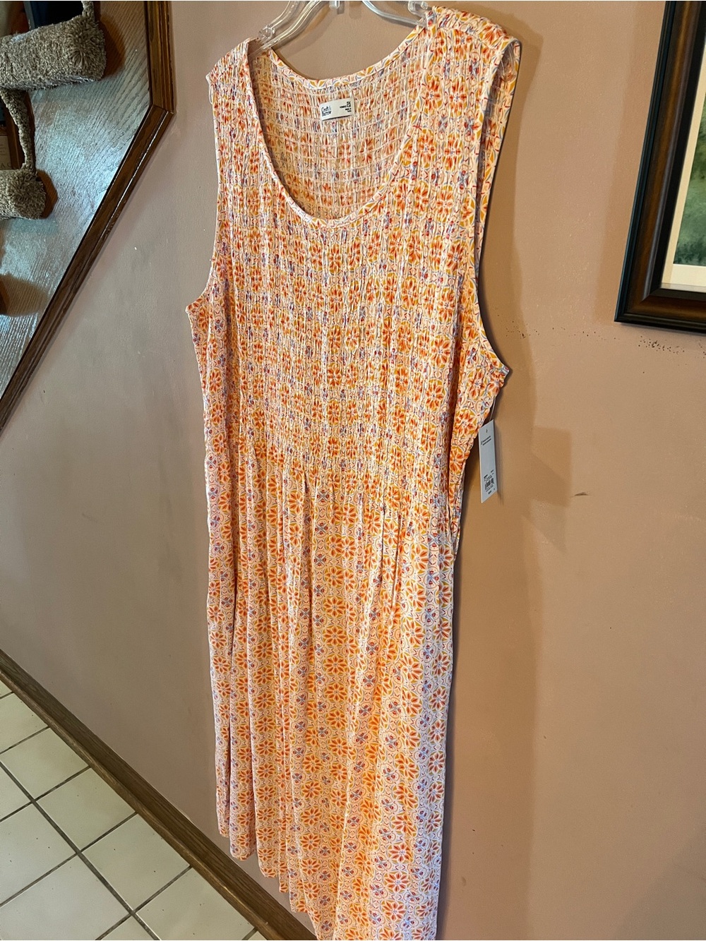 Croft & Barrow sleeveless smocked maxi dress, 3X, NWT. - Picture 7 of 7